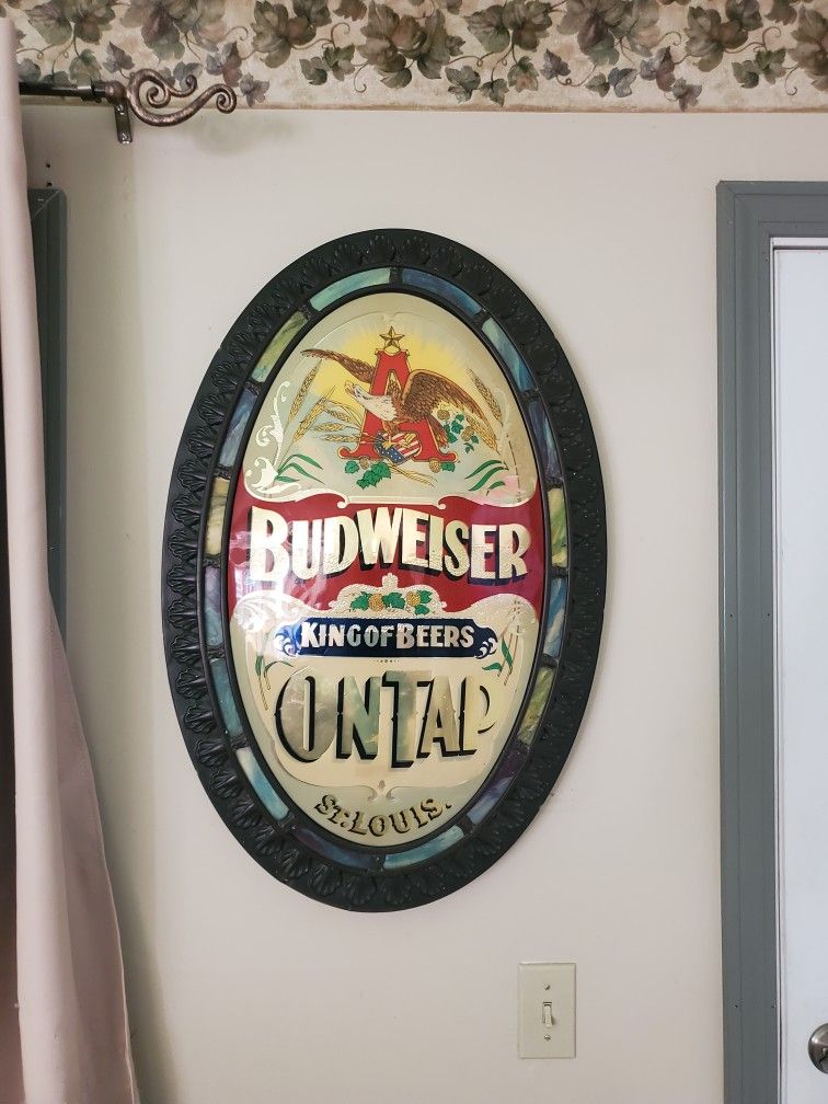 Vintage Budweiser Wall Plaque 