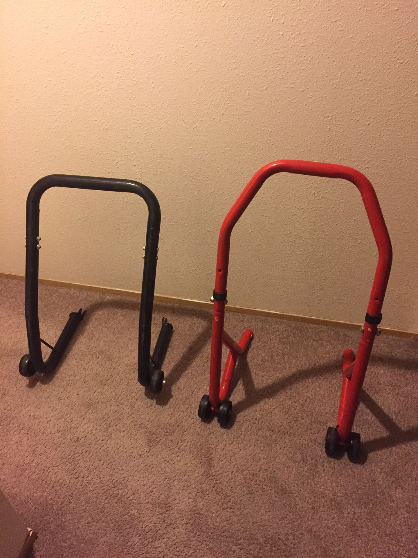 Motorcycle stands (front and back)