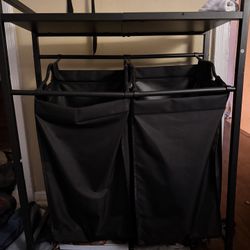 double laundry basket with stand