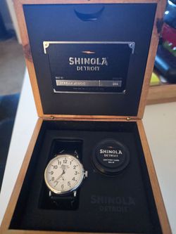 Shinola Detroit Watch with Wood Box