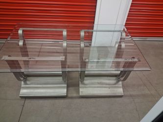 Glass top coffee table