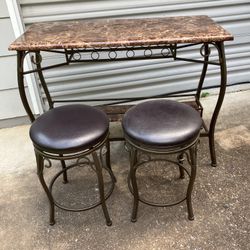 Bar And 2 Stools $75.00