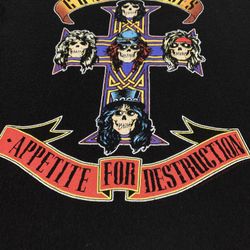 H&M Licensed GUNS N ROSES Apetite For Destruction T-Shirt Size Small