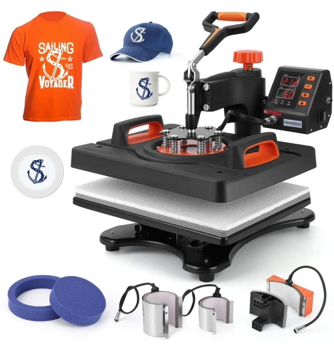 T Shirt Heat Press Machine : Design Clothing, Hats, Plates, Cups & More!