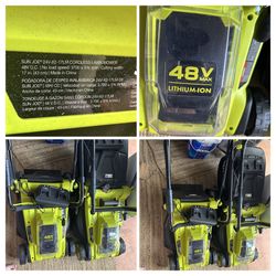 NEW SUNJOE ELECTRIC LAWN MOWERS 48 VOLT 