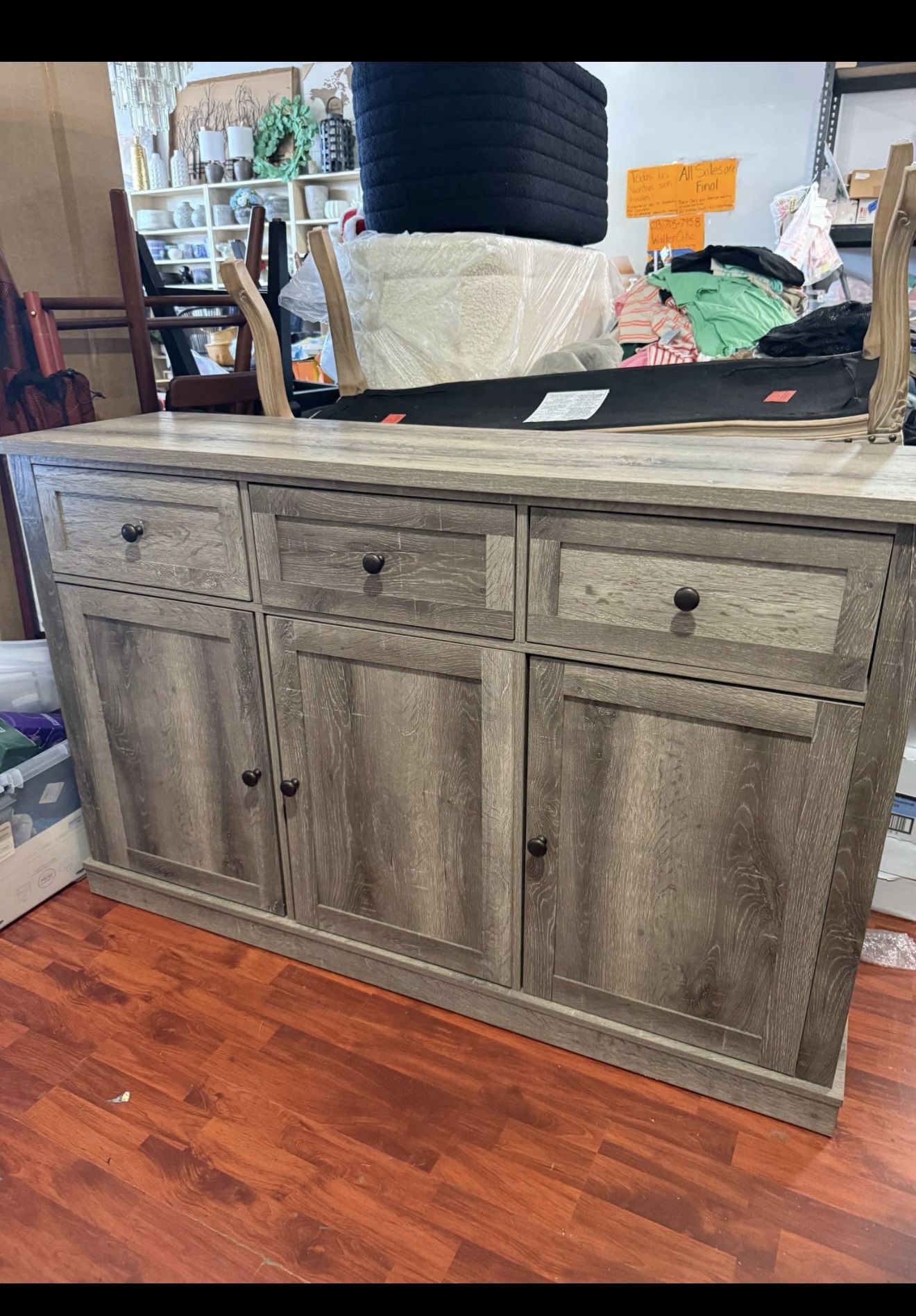 Side Board Buffet Storage/ TV Stand/ Dining Cabinet 3 Doors Drawers