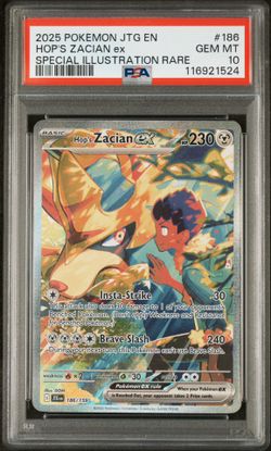 Journey Together JTG Hop’s Zacian Ex Special Illustration Rare SIR #186 PSA 10