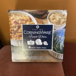 CORNING WARE, 6 PIECES, FOR THE XMAS TABLE, GREAT GIFT