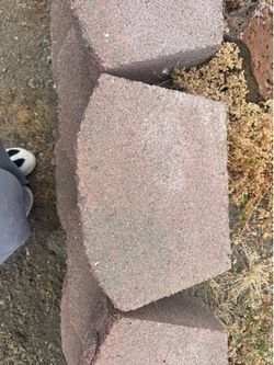 Concrete garden wall bricks