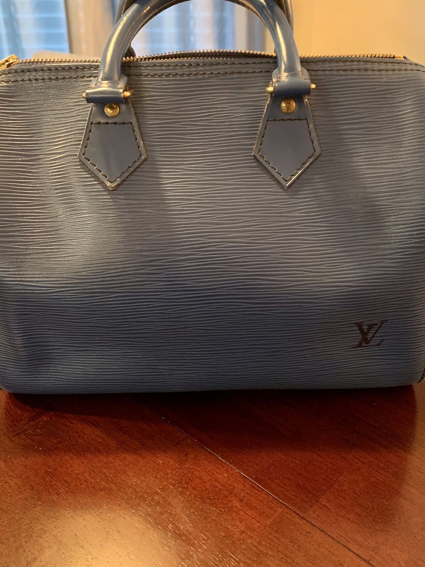 Louis Vuitton Epi Blue Hobo Bag