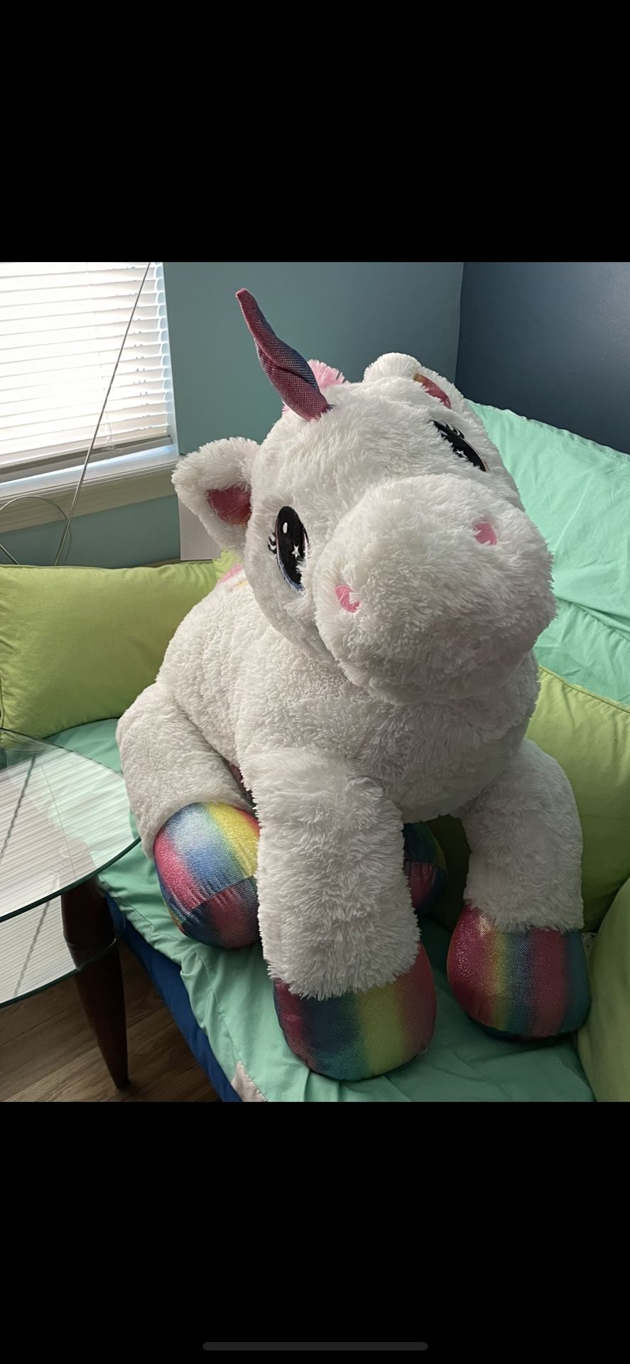 Giant Plush Unicorn Stuffed Animal Like New