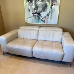 Power Recliner Leather Sofa 