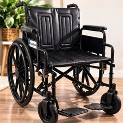 Oversized WIDE Manual Wheelchair Heavy Duty Folding Medical Mobility Chair