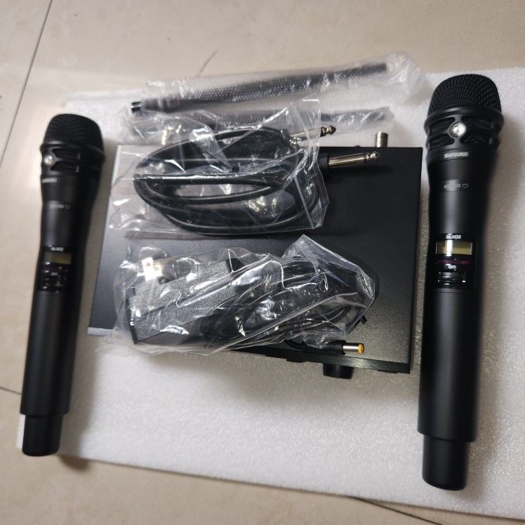 Professional SLXD4 Dual Channels Receiver Dual KSM8  Wireless Microphones System🎤🎤🎉🎉