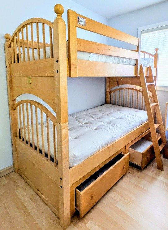 Bunk Beds with Futons (also work as twin beds)