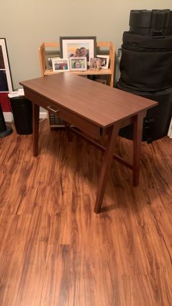 brown Desk with office Chair good condition