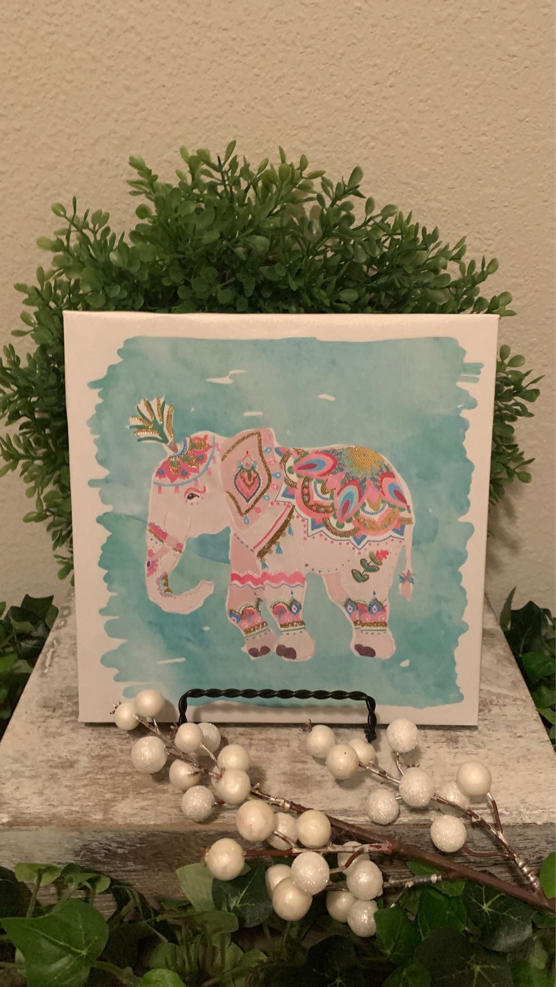 Farmhouse Elephant canvas wall decor