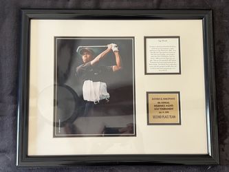 Tiger Woods Framed Photo Plaque 20x16 - 2000 Tournament Award - Scratched