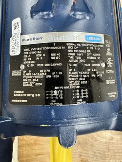 Brand New Marathon Globetrotter 5hp 3 phase electric motor