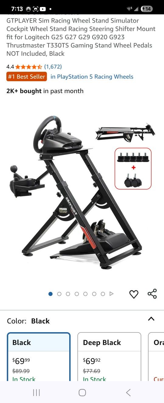 GTplayer Racing Wheel Stamd