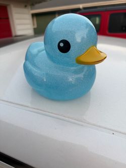 XXL Blue Glitter Rubber Duck Toy