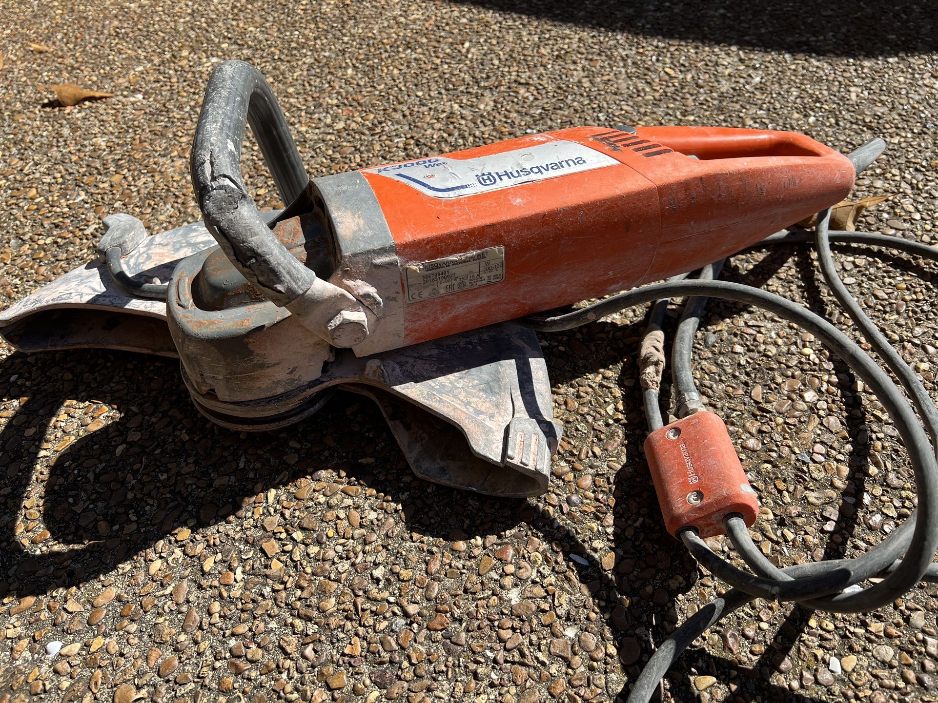 Husqvarna K3000 Wet Concrete Saw, 14” Blade, Corded Electric