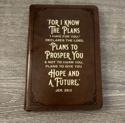 New Inspirational  Religious Full Zip Blank Lined Journal | Notebook