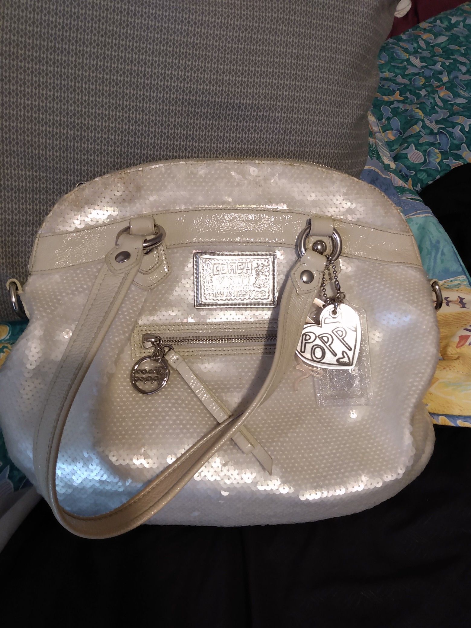 Authentic coach poppy sequin purse