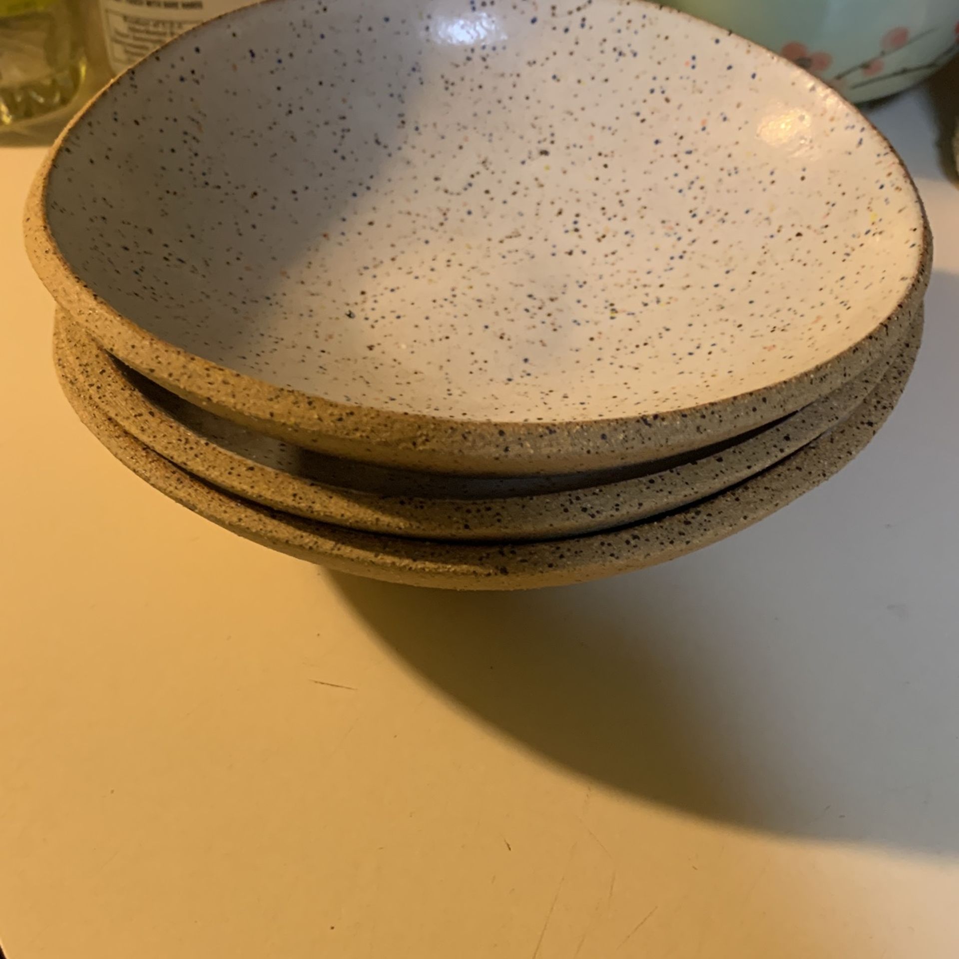 3 Handmade Shallow Bowls