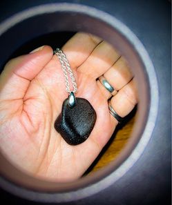 Pirate sea glass on 925 Sterling silver necklace