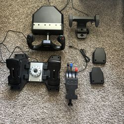 Logitech flight sim set