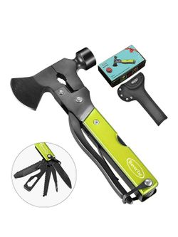 14 in 1 tool with hatchet and hammer tips