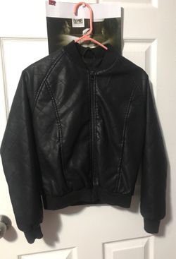Bomber leather jacket