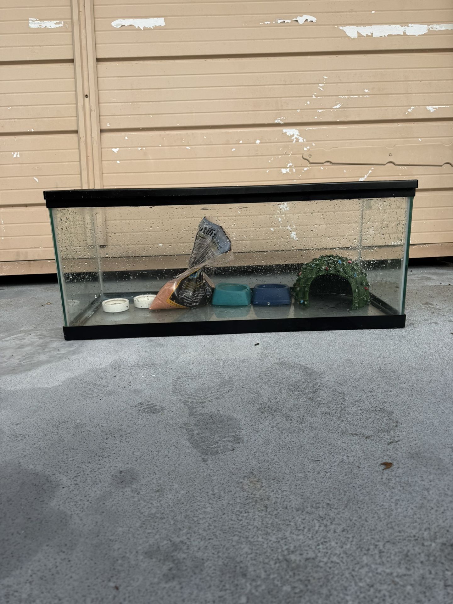 20 Gallon Tank With Lid And Supplies
