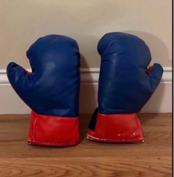 Blue and Red Kids Toy Boxing Gloves
