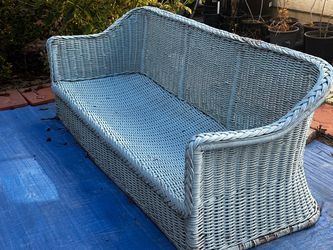 Sea breeze color wicker sofa