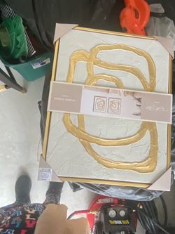 Cream and gold art