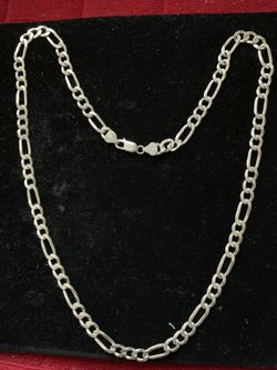 Sterling silver figaro link chain