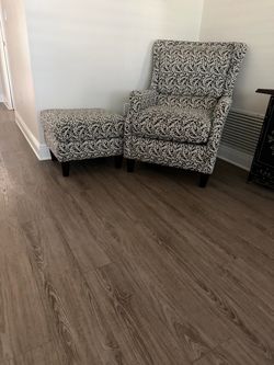 Accent Chair and Ottoman Set