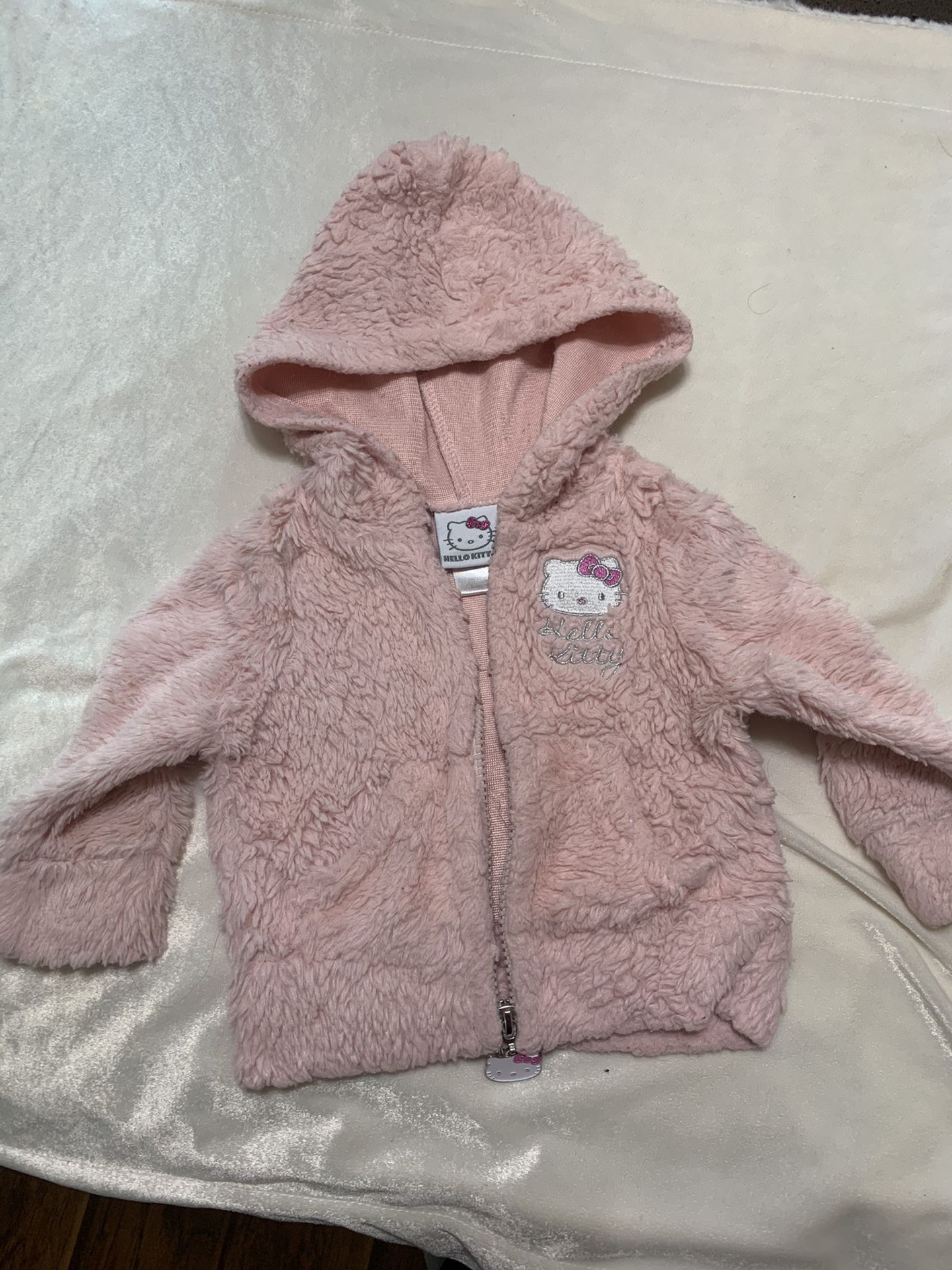 12 Month Hello Kitty pink furry sweater