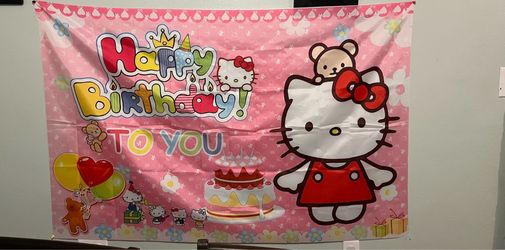 Hello Kitty birthday banner