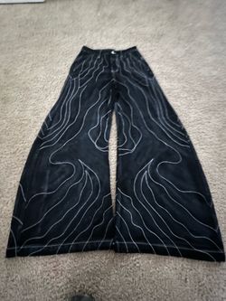 Black and White womens flared pants