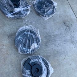 Very nice looking Brand new 45, 35 lb, And ,25 Lb Olympic weight plates