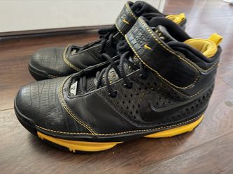Vintage Nike Zoom Kobe 2 Carpe Diem Mens Sz 7.5 Black Yellow Basketball Shoes