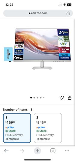 HP Series 5 524sh 24” IPS FHD Monitor