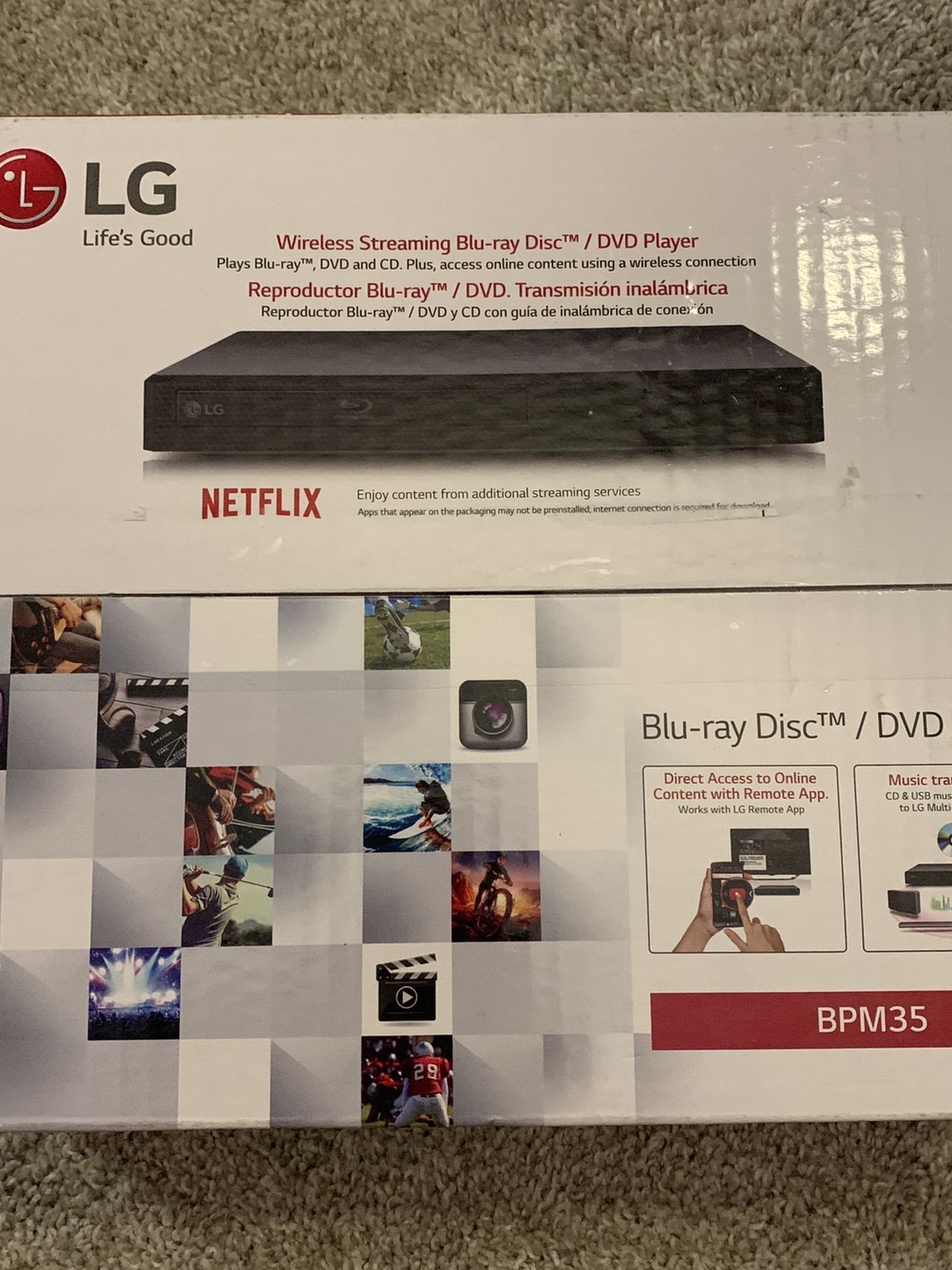 NEW SEALED LG WIFI Streaming Smart Blu-Ray Disc/ DVD Player BPM35