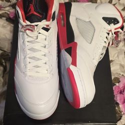 Air Jordan 5 Retro Fire Red Black Tongue