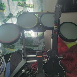 Xbox 360 rock band special edition CIB guitar hero les paul