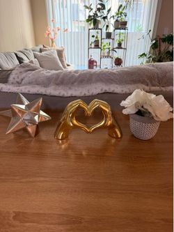 Modern Home Decor Bundle | Gold & Silver Shelf Decor (3 Pieces)