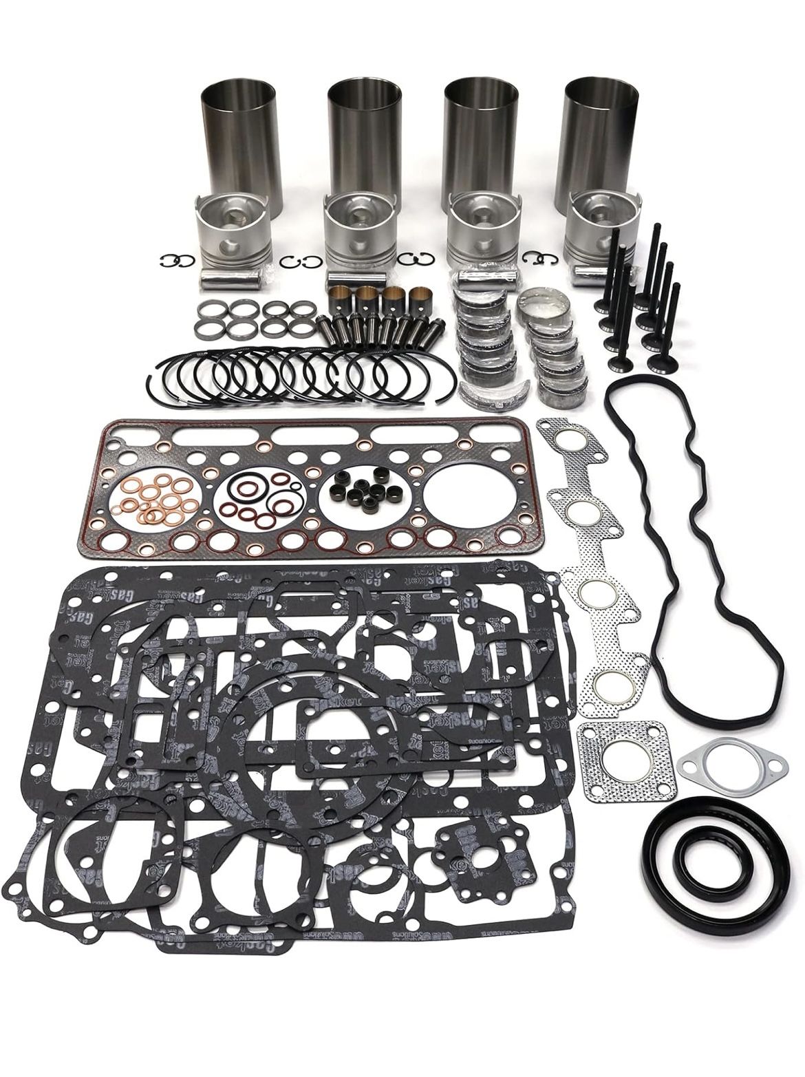 FridayParts STD V1702 V1702B Overhaul Rebuild Kit Compatible for Bobcat 743 733 Kubota Engine V1702 V1702B Indirect Injection/Turbo Engine Replacement